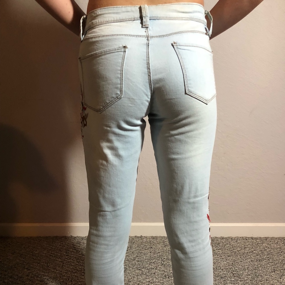 Flower jeans